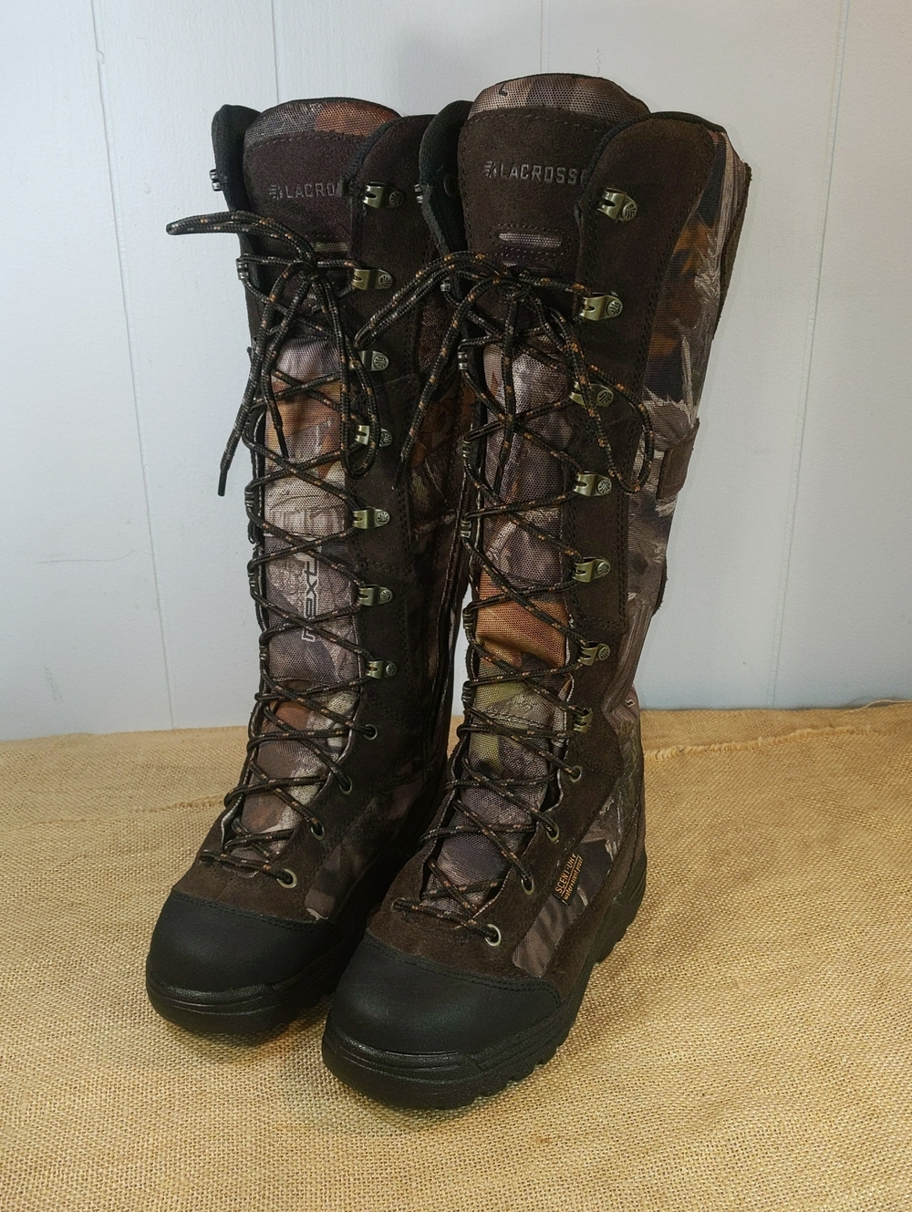 LaCrosse Venom Scent HD 12" Youth Hunting Boots Sz 3, Brown/Camo, New W/O Tags